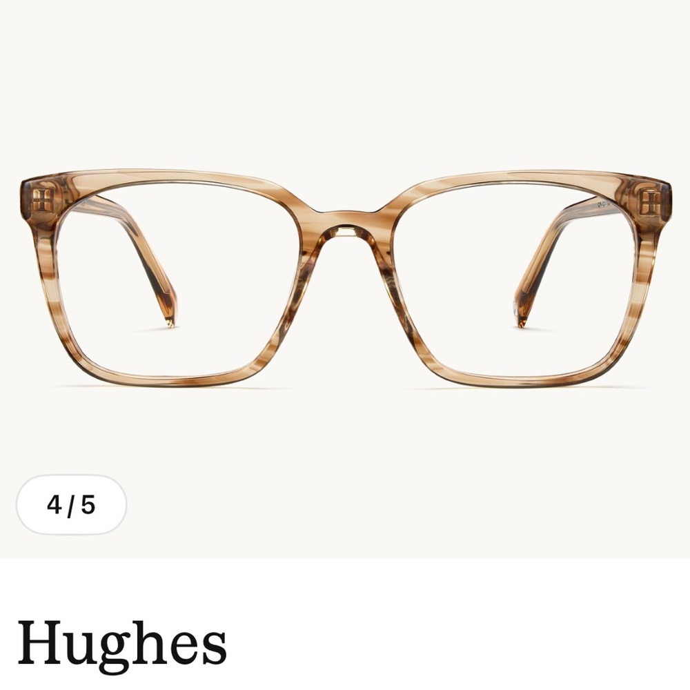 Warby Parker Hughes M - Medium Square Eyeglasses Frames 52-17-140 - Picture 5 of 7
